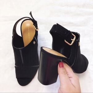 Tommy Hilfiger Black Block-Heel Dress Sandal